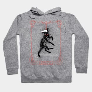 Death Tarot Doggo Card - Halloween Design - Background Hoodie